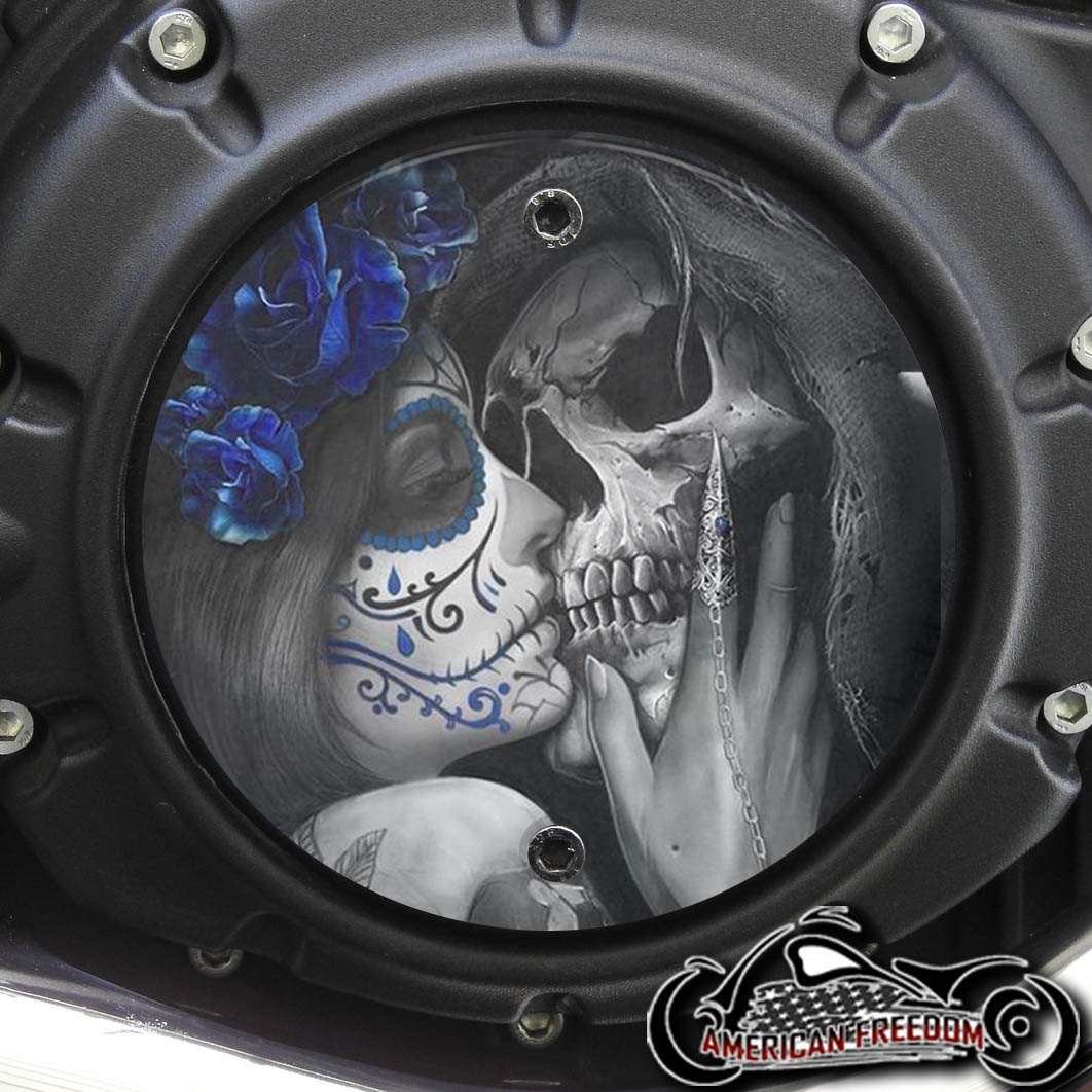 Indian Scout Derby Cover - Death Kiss Blue